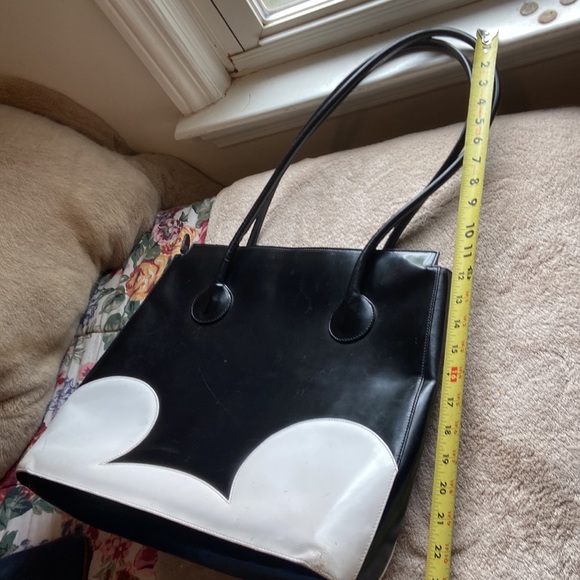 Rare vintage Mickey Mouse bag in black and white 12” x 15” - Picture 5 of 15